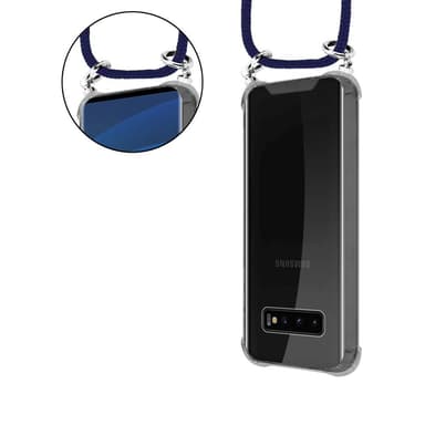 Samsung Galaxy S10 PLUS Deksel med Halskjede (blå)