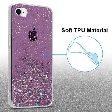 iPhone 7 / 7S / 8 / SE 2020 Silikondeksel Glitter