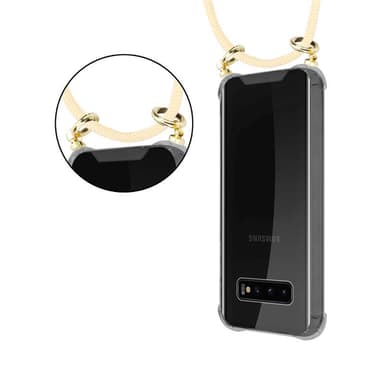 Samsung Galaxy S10 4G Deksel med Halskjede (gul)