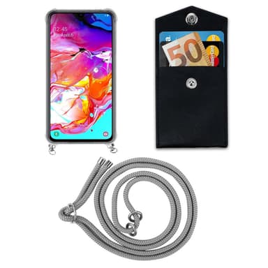 Samsung Galaxy A70 / A70s Deksel med Halskjede (grå)
