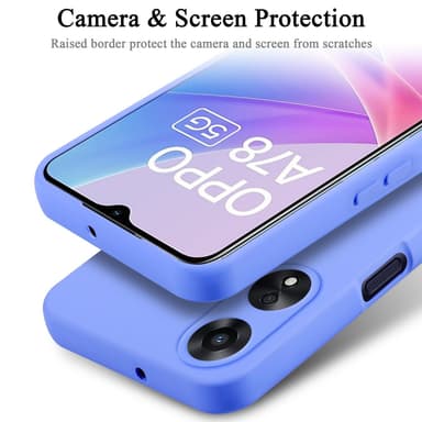 OPPO A78 5G silikondeksel case (Lilla)