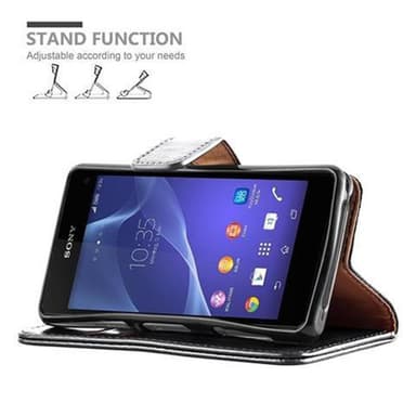 Sony Xperia Z1 COMPACT lommebokdeksel etui (svart)