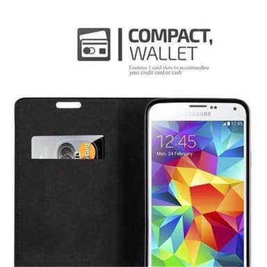 Samsung Galaxy S5 / S5 NEO lommebokdeksel case (svart)