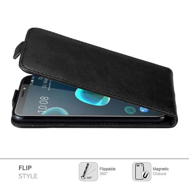 HTC Desire 12 PLUS deksel flip cover (svart)