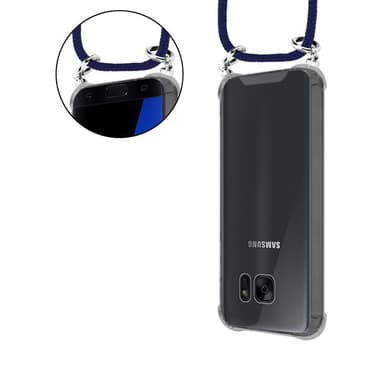 Samsung Galaxy S7 Deksel med Halskjede (blå)