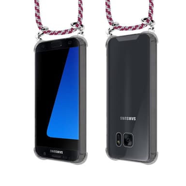 Samsung Galaxy S7 Deksel med Halskjede (rød)