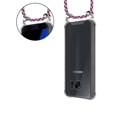Samsung Galaxy S7 Deksel med Halskjede (rød)