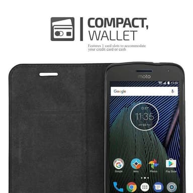 lommebokdeksel Motorola MOTO G5S PLUS case (svart)