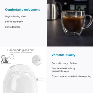 4x Teglass Kaffeglass Termisk Glass 100-150 ml