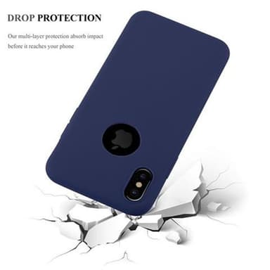 Deksel iPhone X / XS Silikon cover (blå)