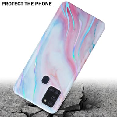 Samsung Galaxy A21s lommebokdeksel etui (hvit)