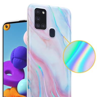 Samsung Galaxy A21s lommebokdeksel etui (hvit)