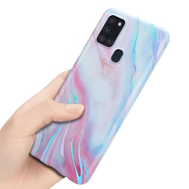 Samsung Galaxy A21s lommebokdeksel etui (hvit)