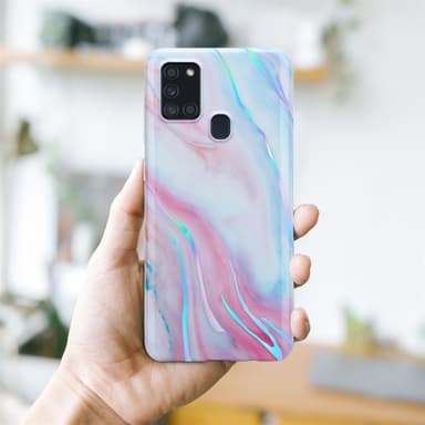 Samsung Galaxy A21s lommebokdeksel etui (hvit)