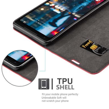Google PIXEL 2 XL lommebokdeksel case (rød)