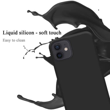 iPhone 12 MINI silikondeksel case (svart)