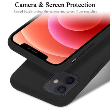 iPhone 12 MINI silikondeksel case (svart)
