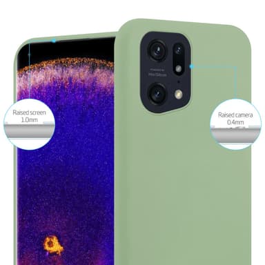 Deksel Oppo FIND X5 PRO Silikon cover (grønn)