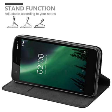 Nokia 2 2017 lommebokdeksel case (svart)