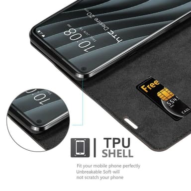 HTC Desire 20 PRO lommebokdeksel case (brun)