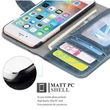 iPhone 6 / 6S lommebokdeksel cover (blå)