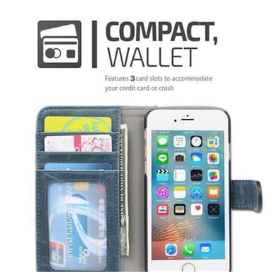 iPhone 6 / 6S lommebokdeksel cover (blå)