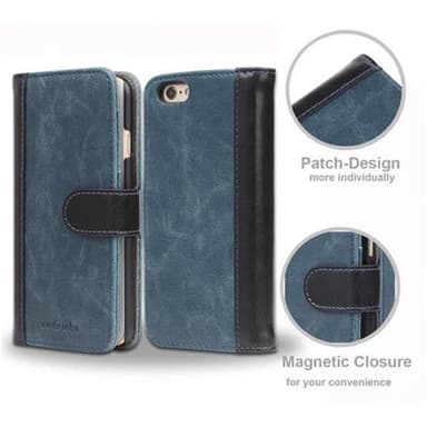 iPhone 6 / 6S lommebokdeksel cover (blå)