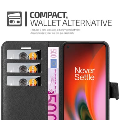 OnePlus Nord 2 5G lommebokdeksel etui (Svart)