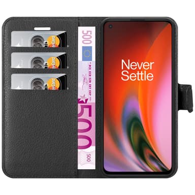 OnePlus Nord 2 5G lommebokdeksel etui (Svart)