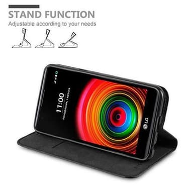 LG X POWER lommebokdeksel case (svart)