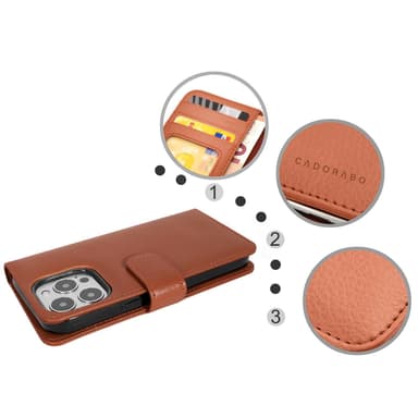 iPhone 13 PRO MAX lommebokdeksel case (brun)