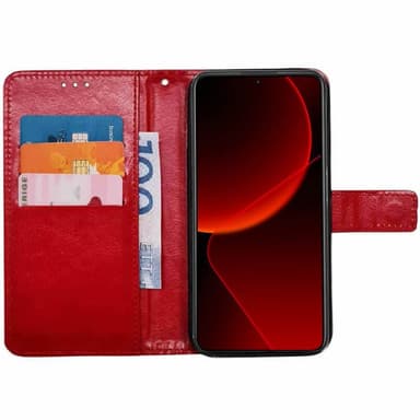 Lommebokdeksel 3-kort Xiaomi 14 - Rød