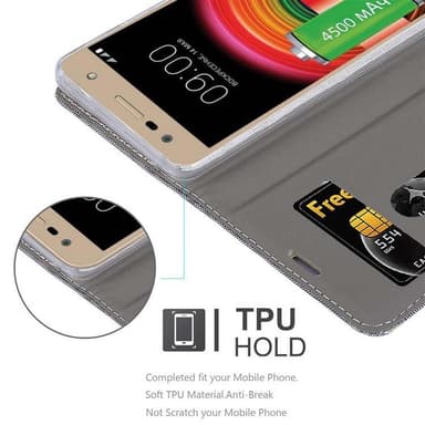 LG X POWER 2 lommebokdeksel etui (grå)