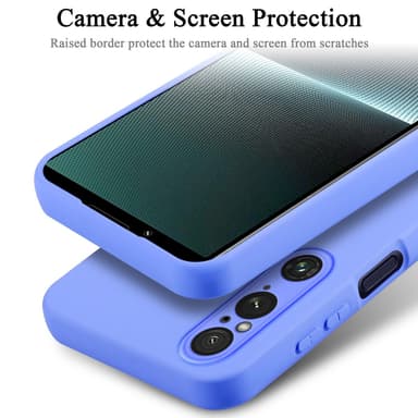 Sony Xperia 1 V silikondeksel case (lilla)