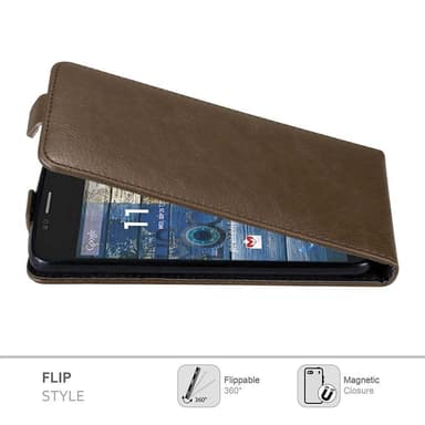 Motorola MOTO G2 deksel flip cover (brun)