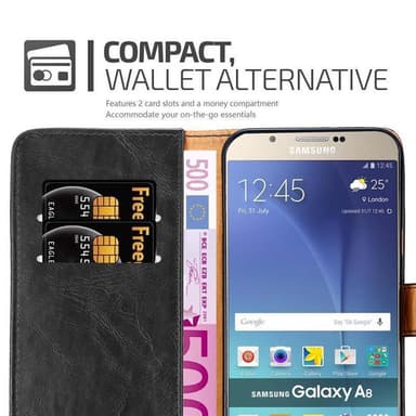 Samsung Galaxy A8 2015 lommebokdeksel etui (svart)