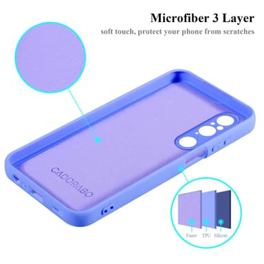 Sony Xperia 1 V silikondeksel case (lilla)