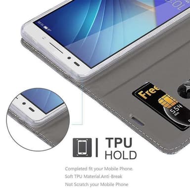 Honor 7 lommebokdeksel etui (grå)