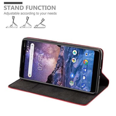Nokia 7 PLUS lommebokdeksel case (rød)