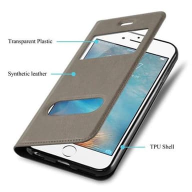 iPhone 6 / 6S lommebokdeksel cover (brun)