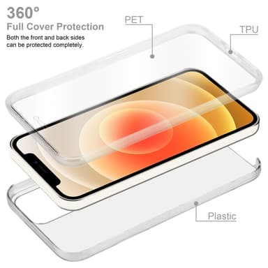 iPhone 12 MINI Deksel 360 Case Cover (gjennomsiktig)