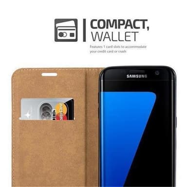 Samsung Galaxy S7 EDGE lommebokdeksel case (grå)