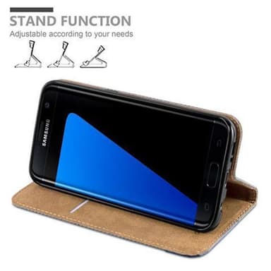 Samsung Galaxy S7 EDGE lommebokdeksel case (grå)