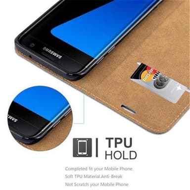 Samsung Galaxy S7 EDGE lommebokdeksel case (grå)