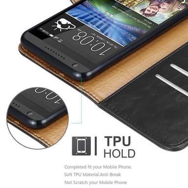 HTC Desire 820 lommebokdeksel etui (svart)