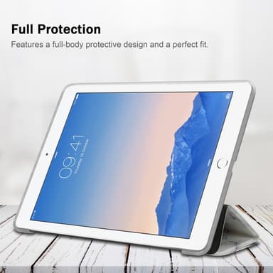 iPad 2 / 3 / 4 lommebokdeksel cover (hvit)