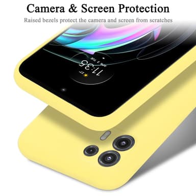 Motorola EDGE 20 LITE / FUSION silikondeksel case (gul)