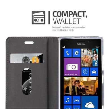 Nokia Lumia 925 lommebokdeksel etui (grå)