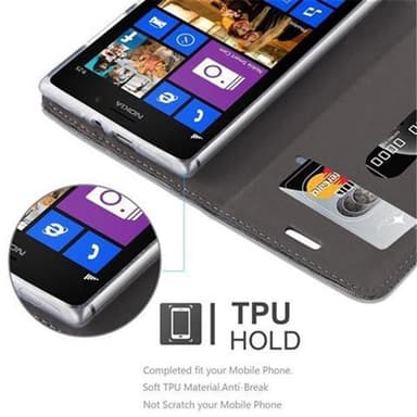 Nokia Lumia 925 lommebokdeksel etui (grå)
