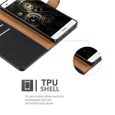 Huawei P8 LITE 2015 lommebokdeksel etui (svart)